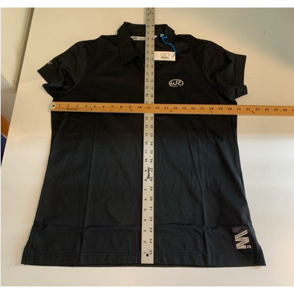 Travis Mathew Polo Shirt Women XL Extra Large Black Pima Cotton Blend Golf *LOGO - Picture 8 of 13